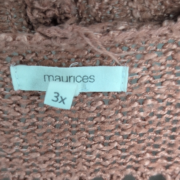 Maurices Tan Open Knit Cardigan Plus Size 3X - Boho Lightweight Sweater - Picture 8 of 8